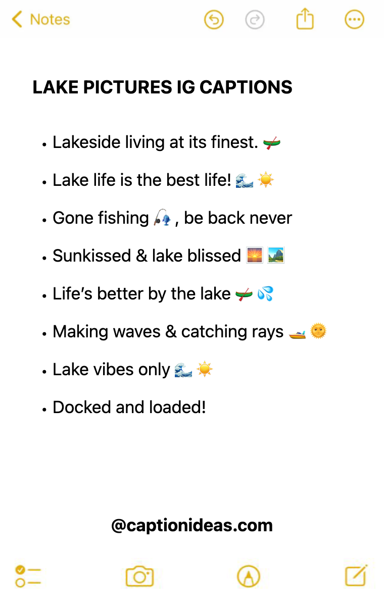 lake pictures Apple Notes Style